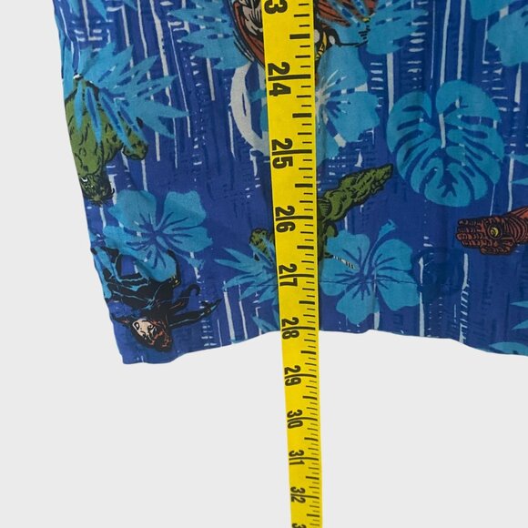 Marvel Avengers Tropical Hawaiian Shirt Blue Men's Large Short-Sleeve Button-Up - Picture 11 of 11